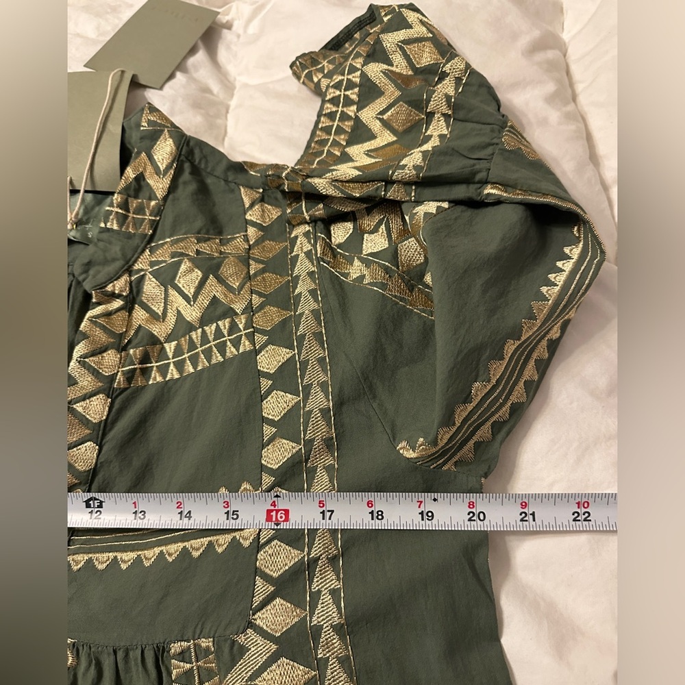 Aether Concept Cotton Bohemian Green Maxi Dress - NWT - Size S (Oversized) - Picture 13 of 13